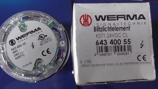 WERMA Signaltechnik - LED-Dauerlichtelement ,  643 400 55 - KS71 24V DC  CL