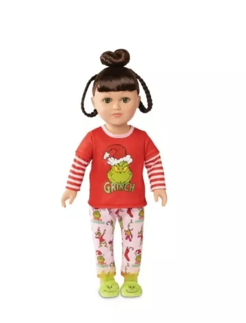 My Life As Poseable Grinch Sleepover 18 Inch Doll, Brunette Hair, Green Eyes