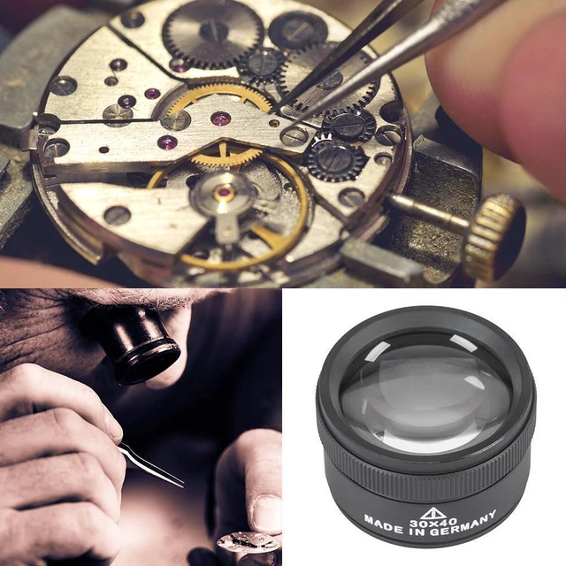 30X HD Reloj Lupa Reparación Monóculo Lupa para Estampillas de Monedas