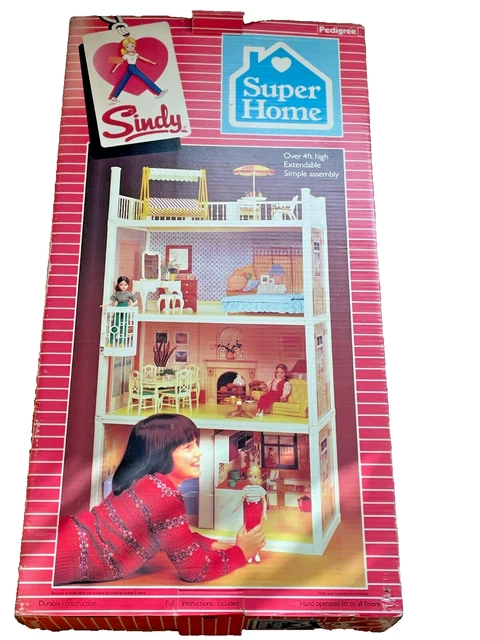VINTAGE SINDY HOUSE 1980s Super Home GREAT CONDITION 4 Tier with Lift ...