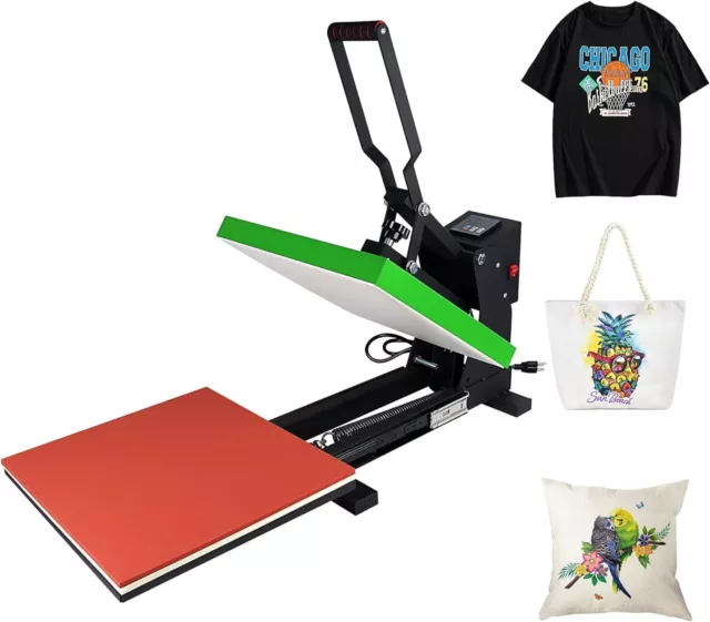 Heat Press Machine w/Slide Out Drawer 15x15 Inch for T-Shirt w/Digital Control