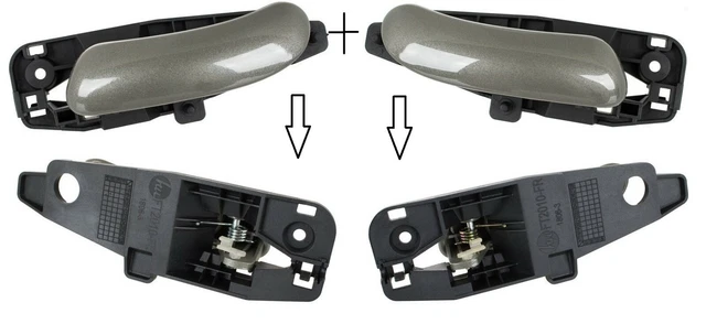 2x POIGNEE DE PORTE INTÉRIEUR AVANT DROITE+GAUCHE Fiat Stilo (192) 2003-2007 /