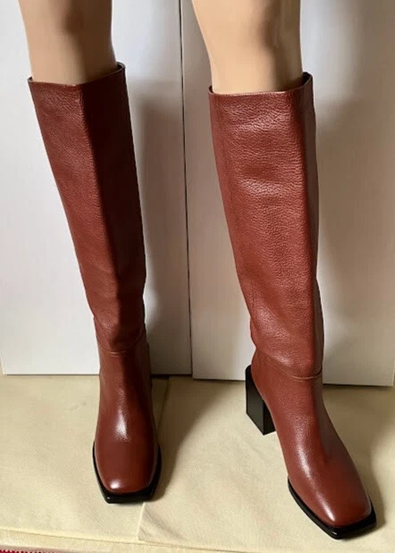 Bottes Avec Talon MAX&Co. Femme, Brun, Pointure 39 Cuir Talons Hauts Boots