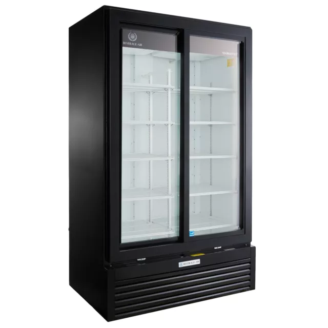 Beverage-Air 47" Black Refrigerated Sliding Glass Door Merchandiser