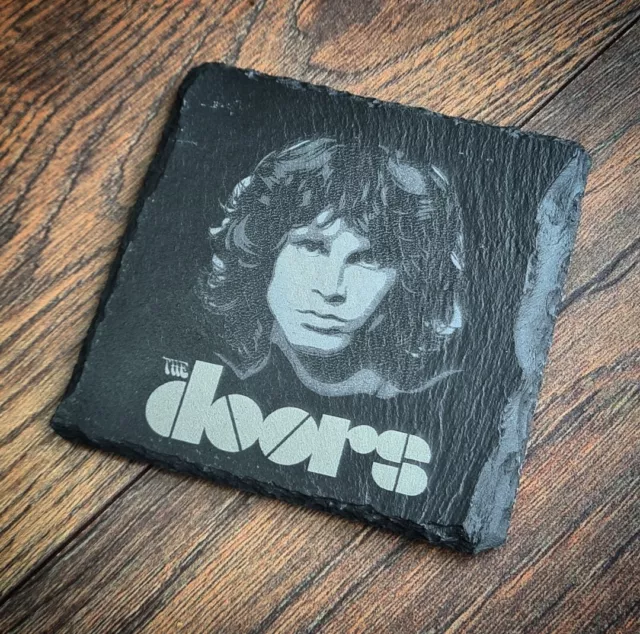 The Doors Jim Morrison Slate Coaster Laser Engraved Coffee Tea Gift