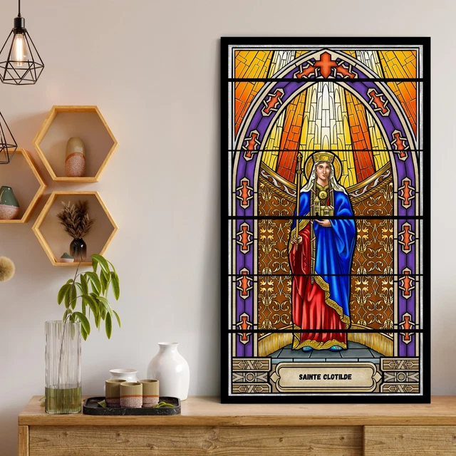 Icône byzantine Theotokos peinte à la main, Vierge Marie et Jésus, Iconographie orthodoxe, Art mural chrétien - France