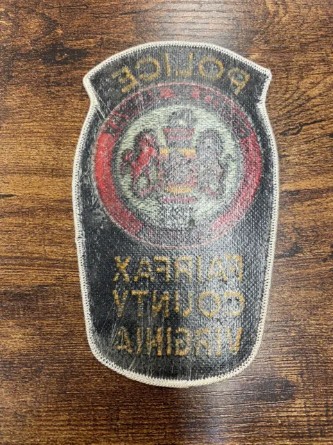 Vintage Fairfax County VA Virginia 5 7/8” Police Patch 1742 Obsolete 3