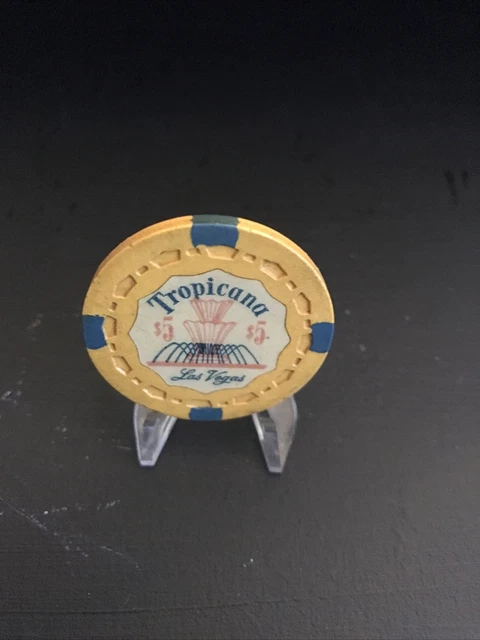 1956 $5 Tropicanna Hotel/Casino poker chip Las Vegas Nevada