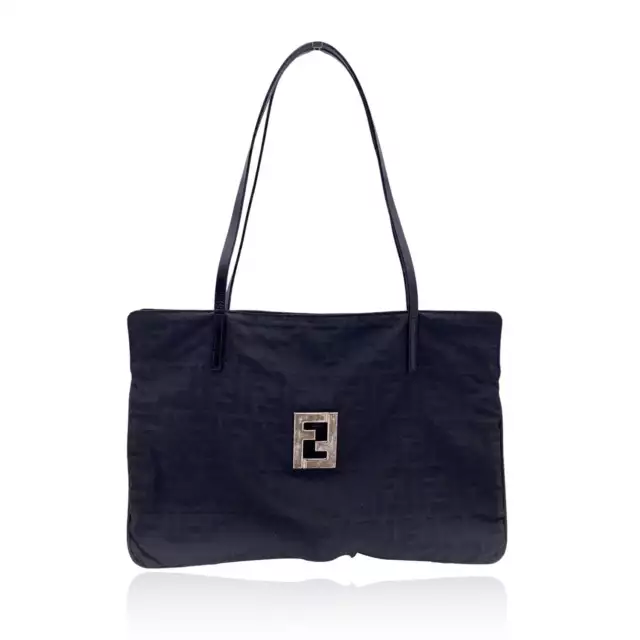 Fendi Borsa Shopper Vintage in Tela Col. Nero