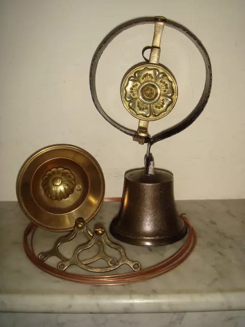 Victorian Door Bell,Servants Bell.Pull & Cranks,Antique.