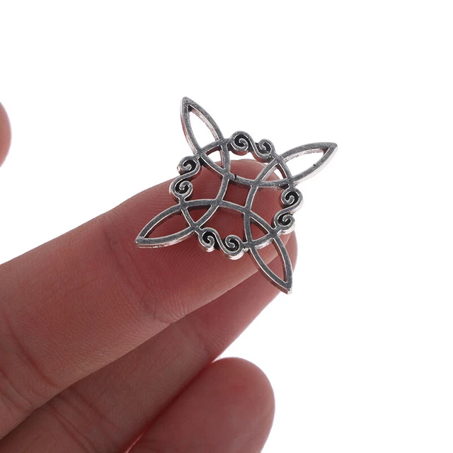 10pz 30x30mm Ciondoli Antico Colore Argento Nodo Irlandese per Produzione Gioielli Nuovi_