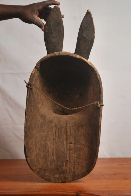 African art, Amazing luba rabbit Animal mask from katanga Congo (Zaire) 7
