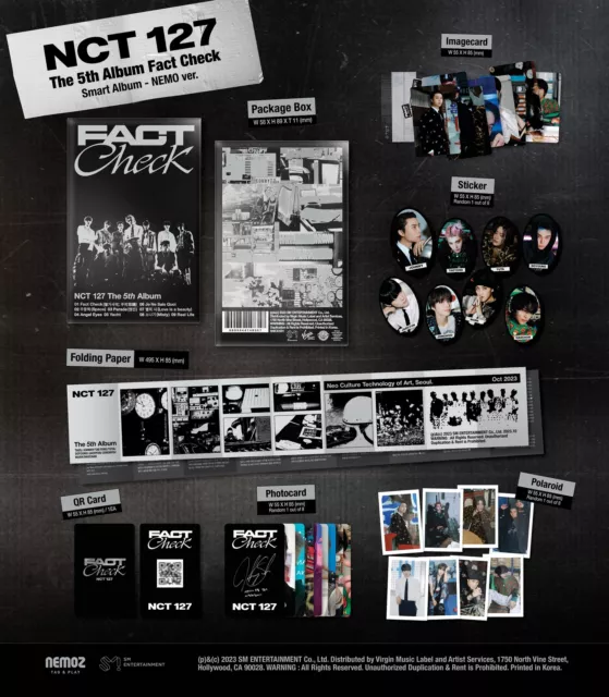 NCT 127 - NCT 127 the 5th Album 'Fact Check' (QR Version) CD Album