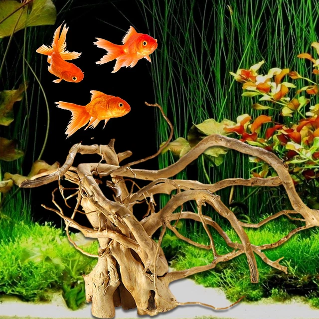 Aquarium Sinkable Driftwood Plant Wood Tree Root Turtle Tank Decoration Ornament