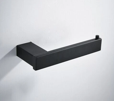 Towel Bar Robe Hooks Paper Holder Matte Screwed Bathroom Hardware Set 1 To 4 Pcs