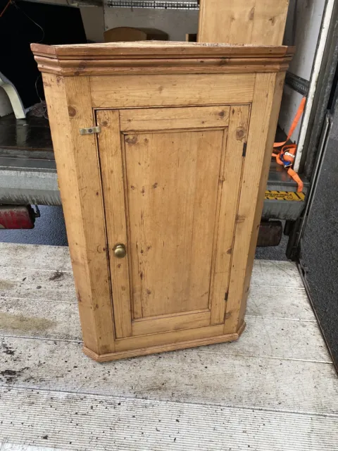 Antique Pine Corner Cabinet Cupboard