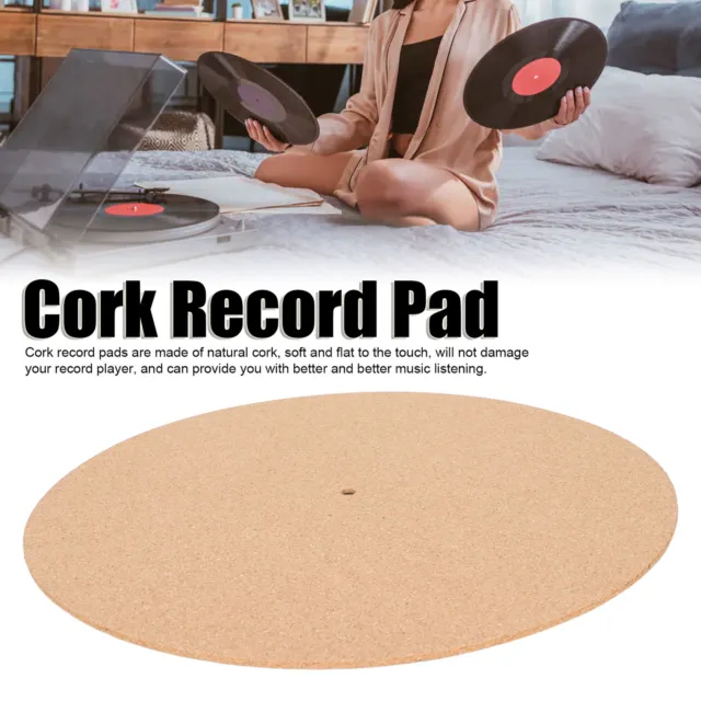 Cork Record Pad Turntable Anti Static Cork Mat High Fidelity Non Slip For 12in