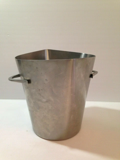 Seau à Glaçons Vintage Letang Rémy – Inox Argenté Avec Poignée – Déco Collection