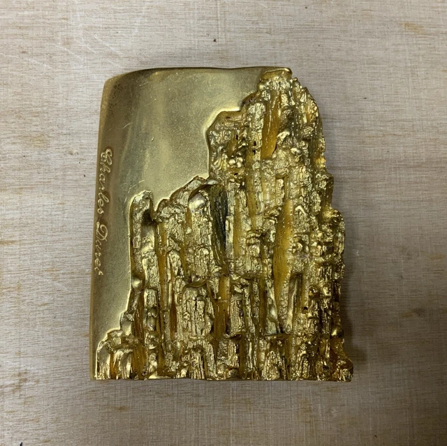 Broche Signée Charles Duret - Dorée, Occasion, Magnifique Pièce Vintage