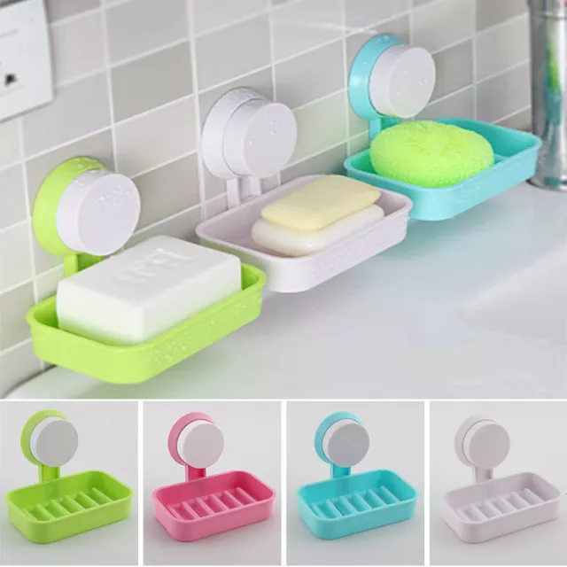 Bathroom Drain Rack Soap Dish Storage Wall Mount Holder Case Tray Shower Sink