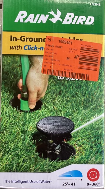 RAIN BIRD In-Ground Impact Sprinkler w/ Click-N-Go Hose Connect | LG3HE | NEW