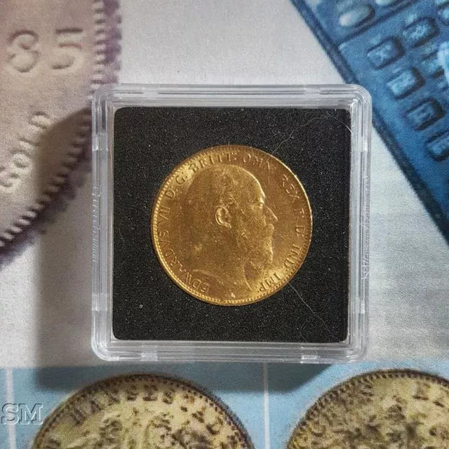 Großbrit./Australien 1 Sovereign, Edward VII, 1903-M, Au .917, Goldmünze, Kapsel