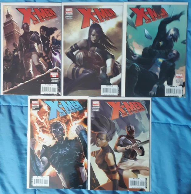 X-Men Die by the Sword (2007) #1,2,3,4,5 Complete Series Set Full Run Lot