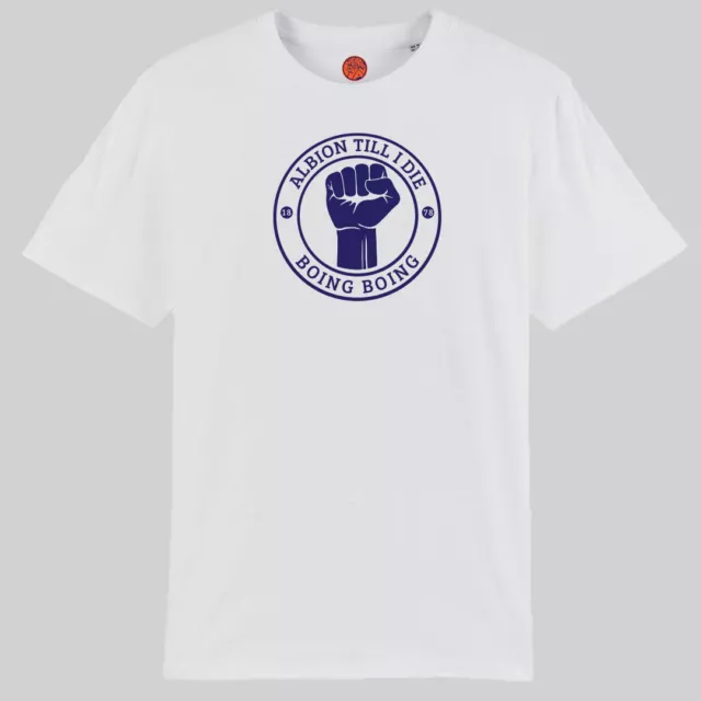 Albion weiß Bio-Baumwolle T-Shirt für Fans von West Bromwich Albion Geschenk