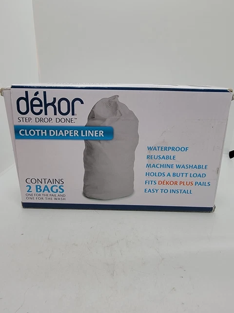 Dekor Cloth Diaper Liners Reusable Wet Bags for Dekor Plus diaper Pail 2 bags