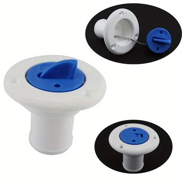 TAPPO BOCCHETTONE A DUE RAZZE BIANCO CON CILINDRO E CHIAVI - TAPPI