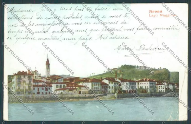 Novara Arona PIEGHE STRAPPINO cartolina ZB1439