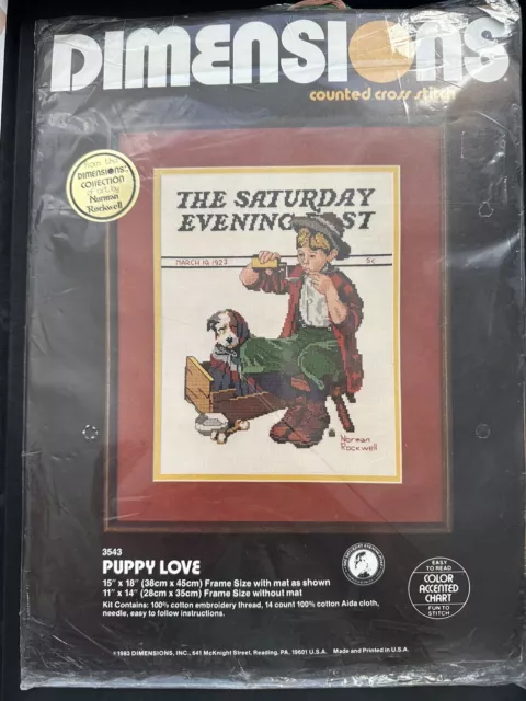 Dimensions. Puppy love. Counted Cross Stitch Kit