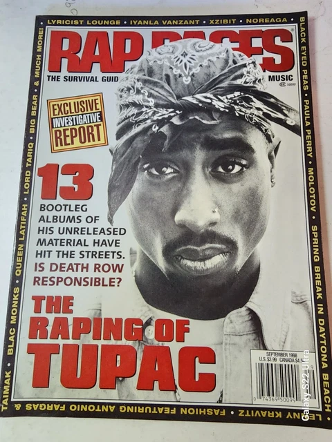 Rap Pages September 1998 Tupac Xzibit Lyricist Lounge  Rap Hip Hop