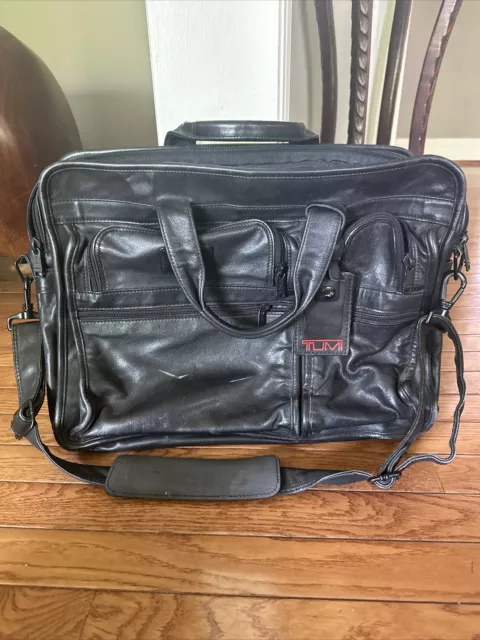 Tumi Alpha 3 Expandable Organizer Laptop Briefcase Large - Black