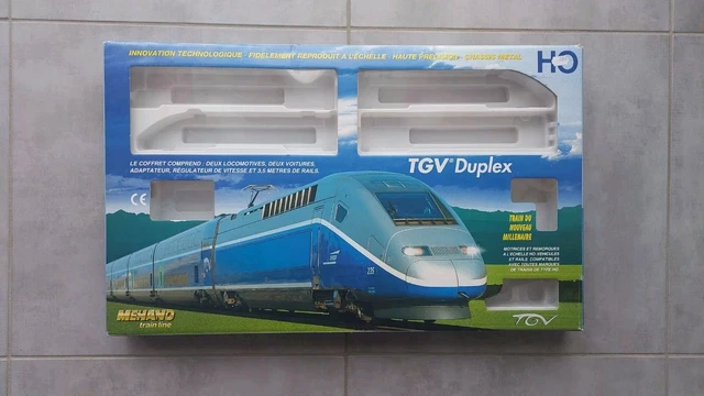 Mehano - T681 - Coffret de Train TGV - Duplex À L'echelle Ho, train télécommandé Mehano - T681 - Coffret de Train TGV - Duplex À L'echelle Ho, train télécommandé