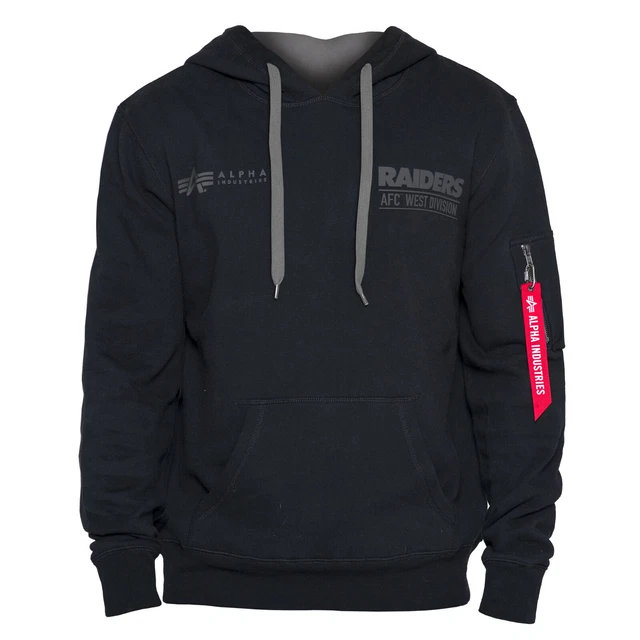 New Era x ALFA IND. Felpa con cappuccio NFL Las Vegas Raiders logo pullover con cappuccio nera