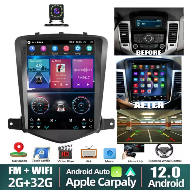 For Chevrolet Cruze 2009-2015 Android 12 Carplay Car Stereo Radio GPS Navi WIFI