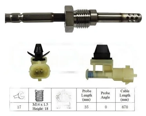 Fuel Parts Egts Abgas Temperatursensor EXT138 Ersatz 0894360,