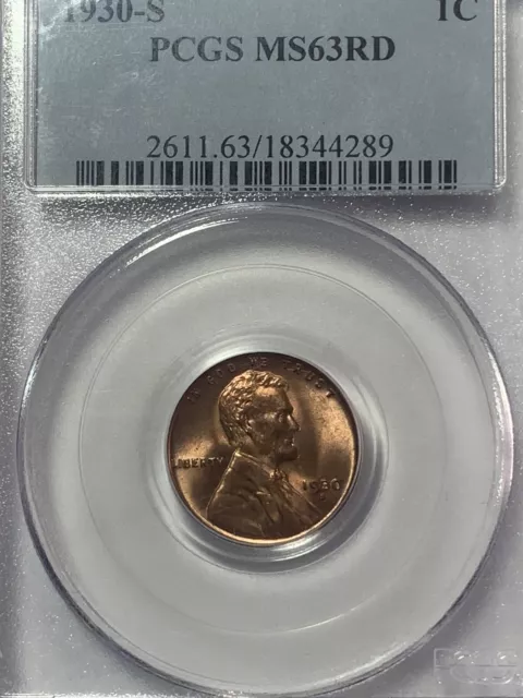 PCGS 1930-S Lincoln Penny MS63RD