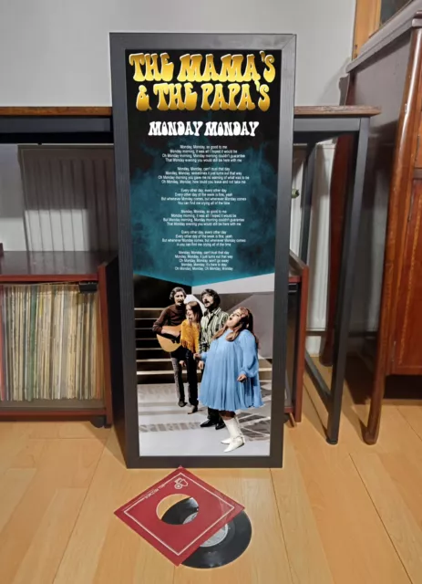 The Mamas And The Papas Monday Monday Poster Lyric Sheet, Doors, California