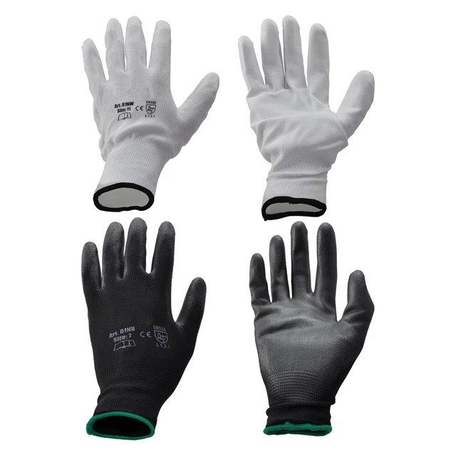 2905499 GUANTI POLIESTERE / POLIURETANO Tg. 9 - palmo bianco