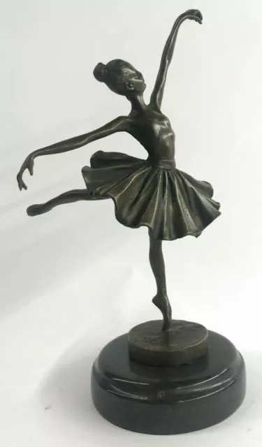 Bronze Sculpture by French Artist Milo Dancer Ballerina Home Office Art Nouveau