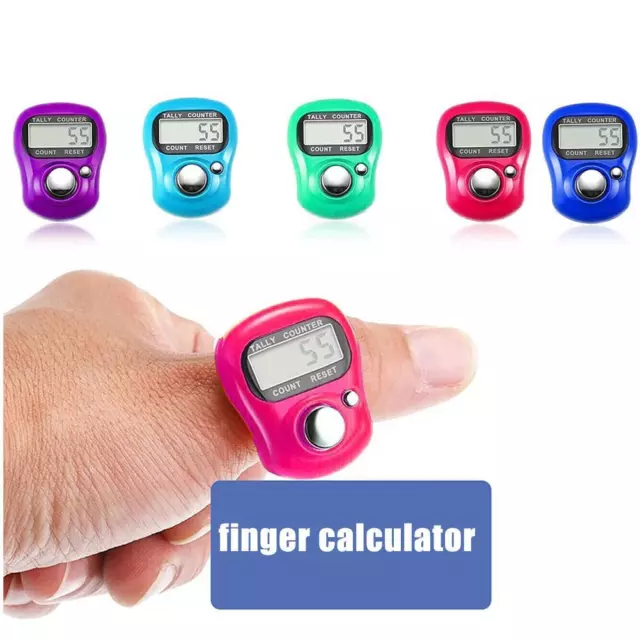 Digit Digital LCD Electronic Golf Finger Hand Ring Knitting Row Tally Counter-