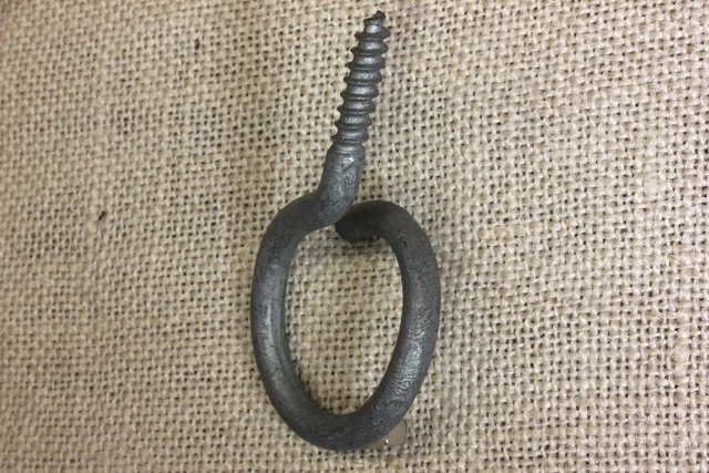 old Plant Hook full twist pig tail hanger for windy area vintage galvanized 2