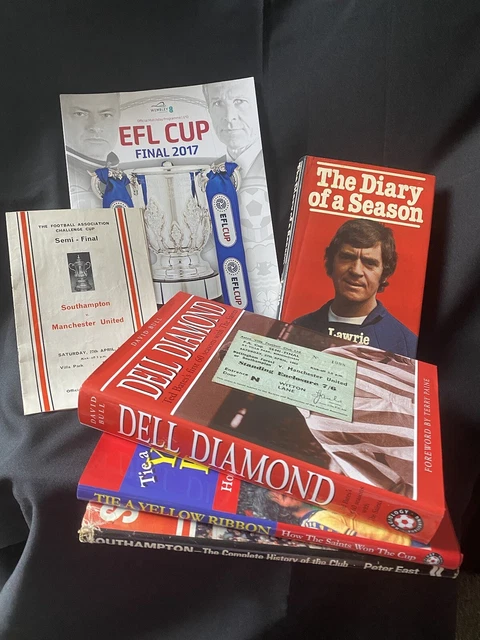 Southampton FC Book Bundle, Signed Copies, Programme & FA Cup Semi-Final Ticket