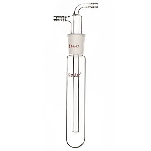 Glass Vacuum Cold Trap Bubbler with 10mm Serrated Hose, 225mm Length Below