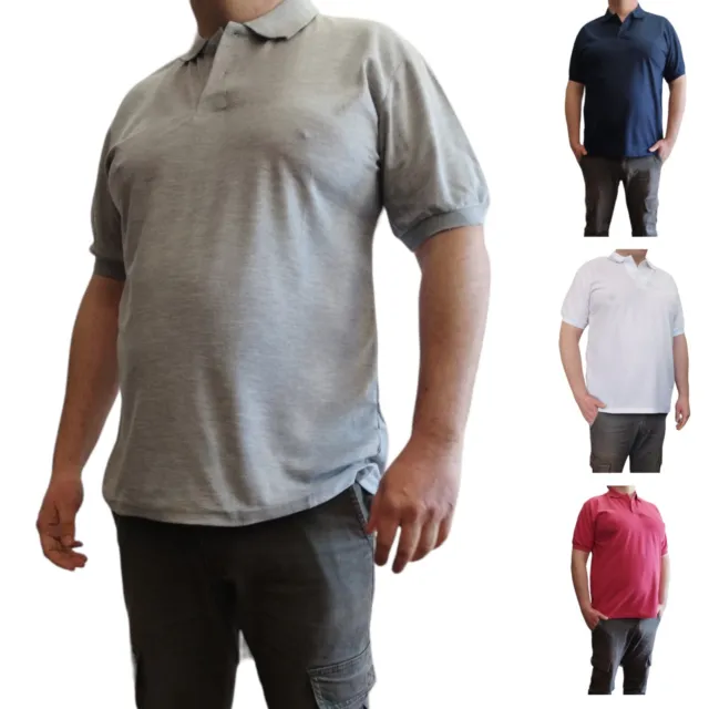 Polo Uomo Taglie Forti mezza manica corta Maglietta Comoda t-shirt da XL  a 5XL