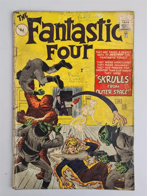 Fantastic Four #2 Marvel Silver Age Comic 2Nd Team Appearance *Read*