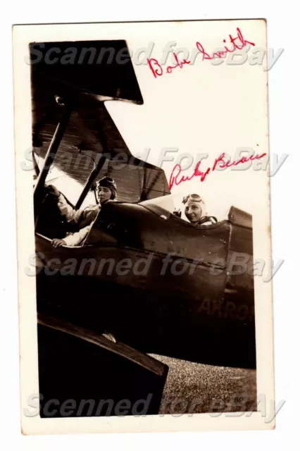 1931 Rubye Berau & Babe Smith BOTH SIGNED Original Photo in Plane 3318