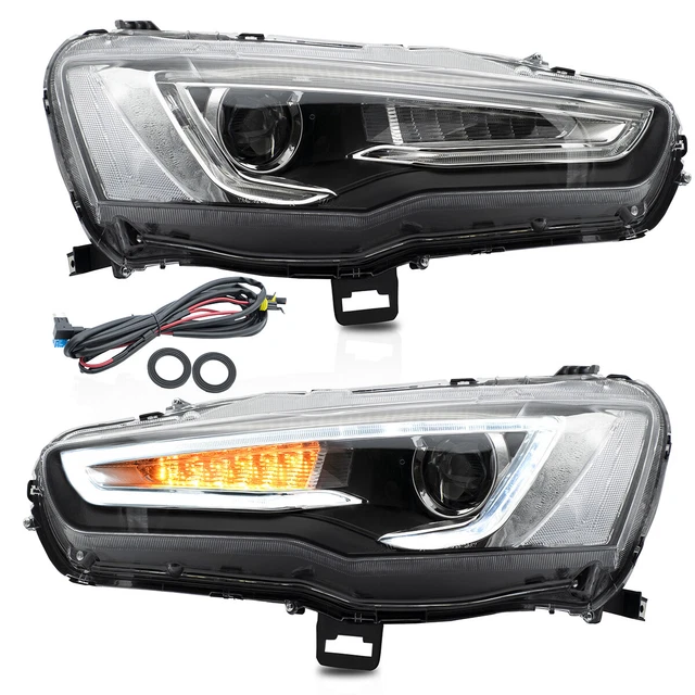 Phares LED VLAND Demon Eye Pour Mitsubishi Lancer 2008-2020 (RHD) - Paire Neuve
